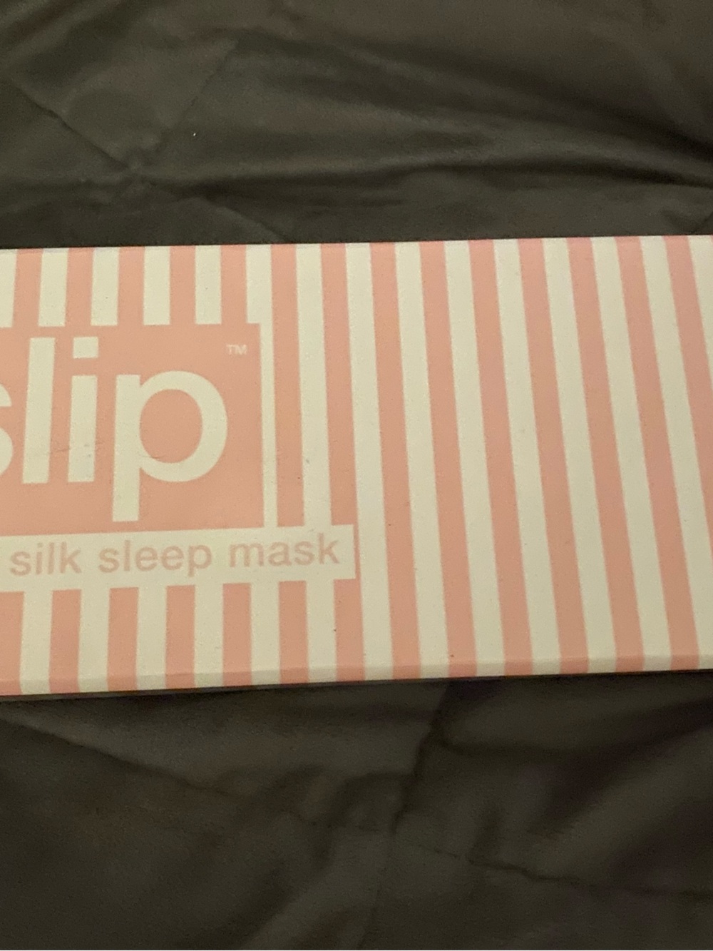 slip Pink and White Striped Silk Sleep Mask